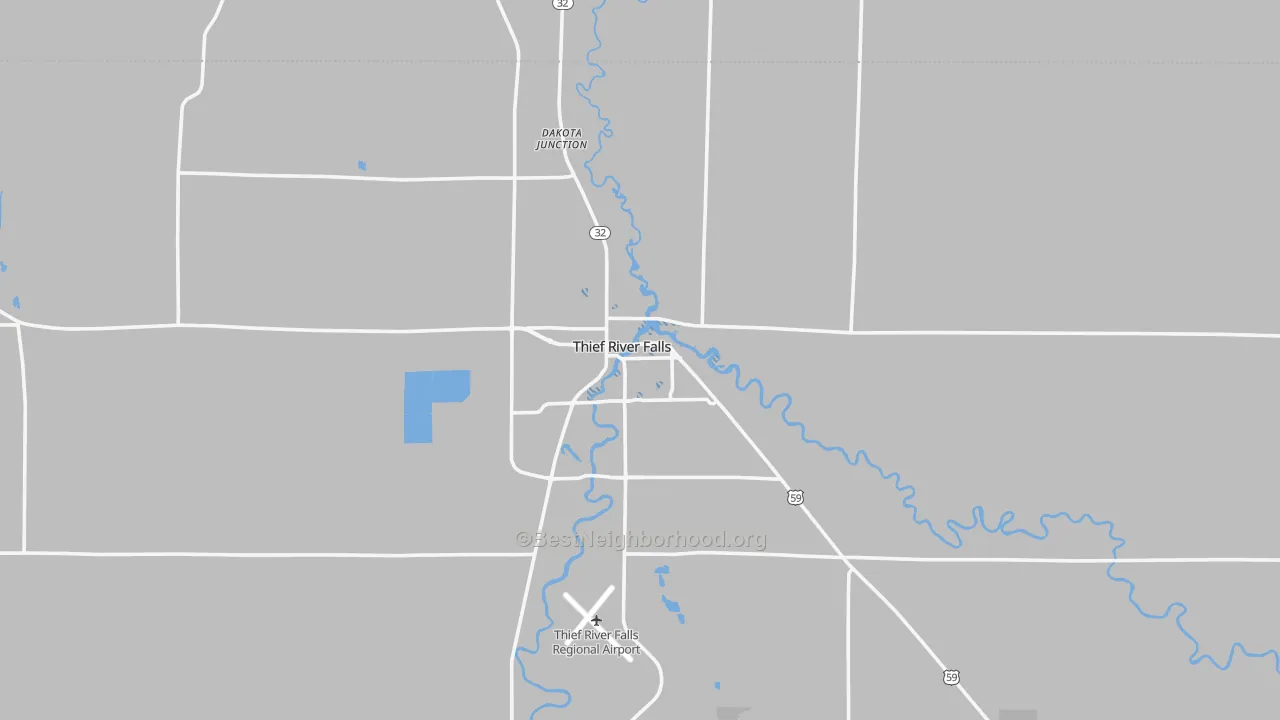 Transit Grade map of Thief River Falls, MN