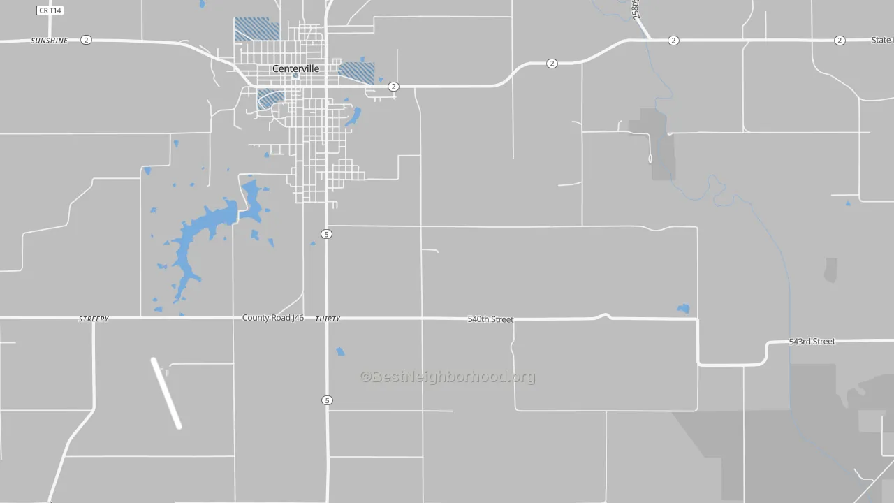 Transit Grade map of Thirty, IA