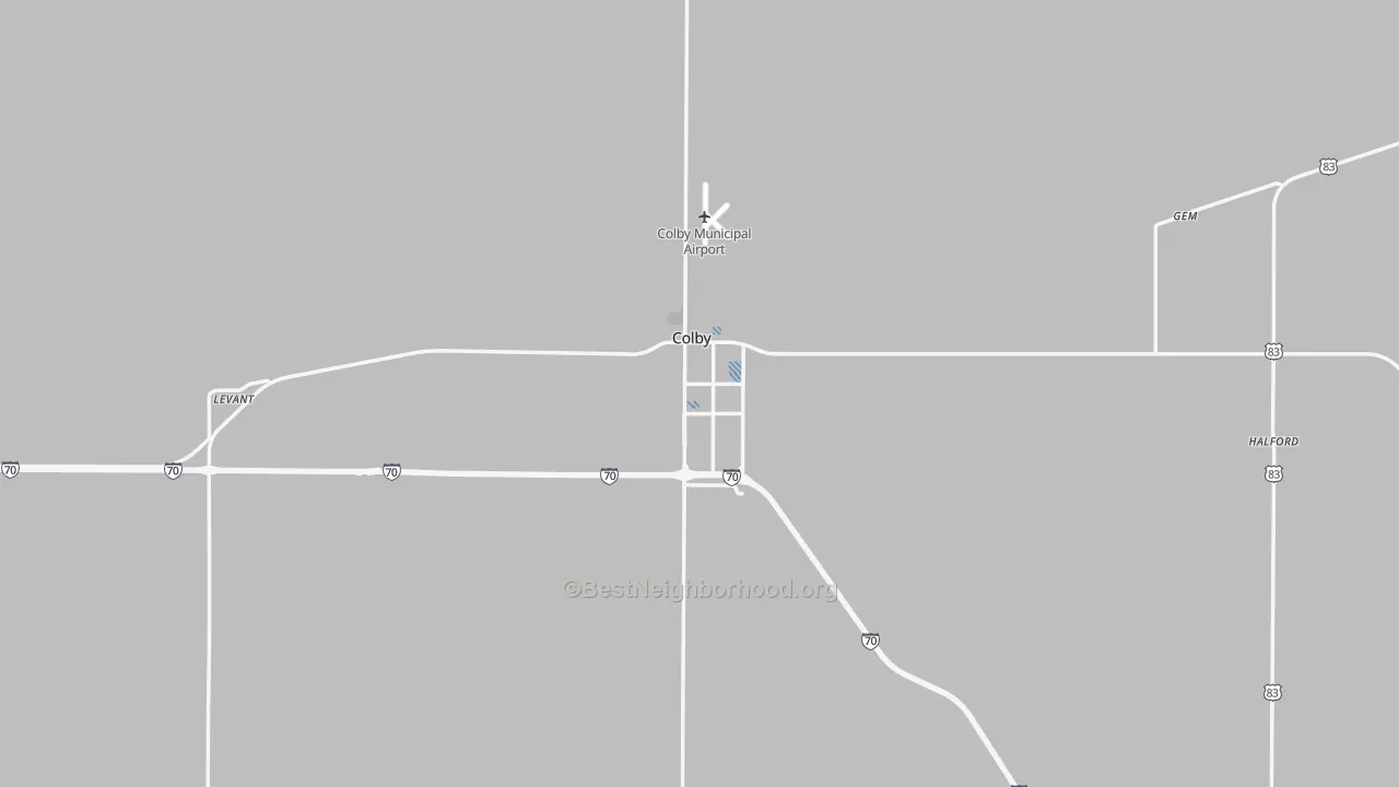 Transit Grade map of Thomas County, KS