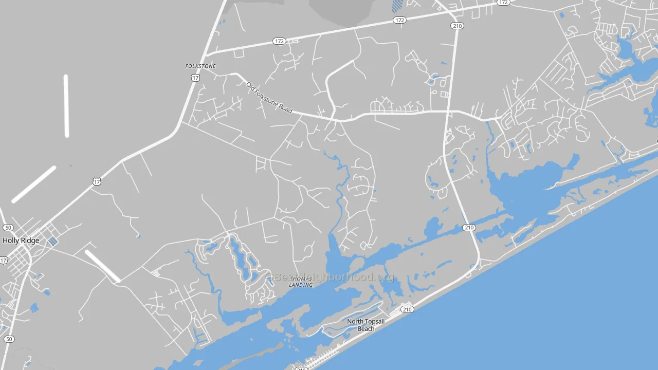 Transit Grade map of Thomas Landing, NC