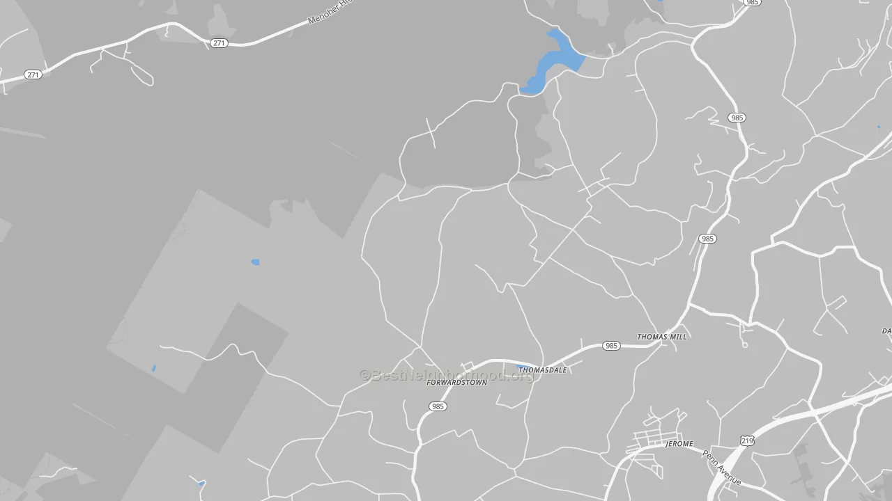 Transit Grade map of Thomas Mills, PA