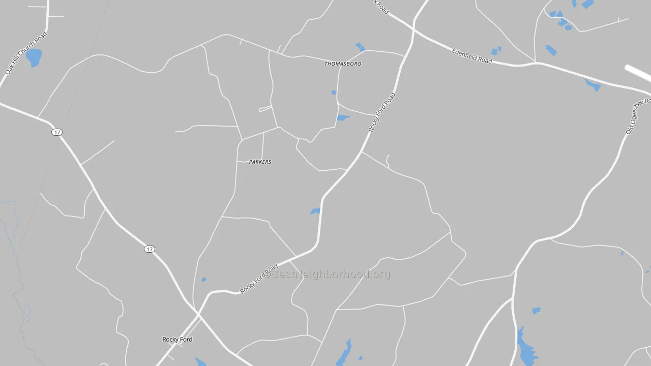 Transit Grade map of Thomasboro, GA