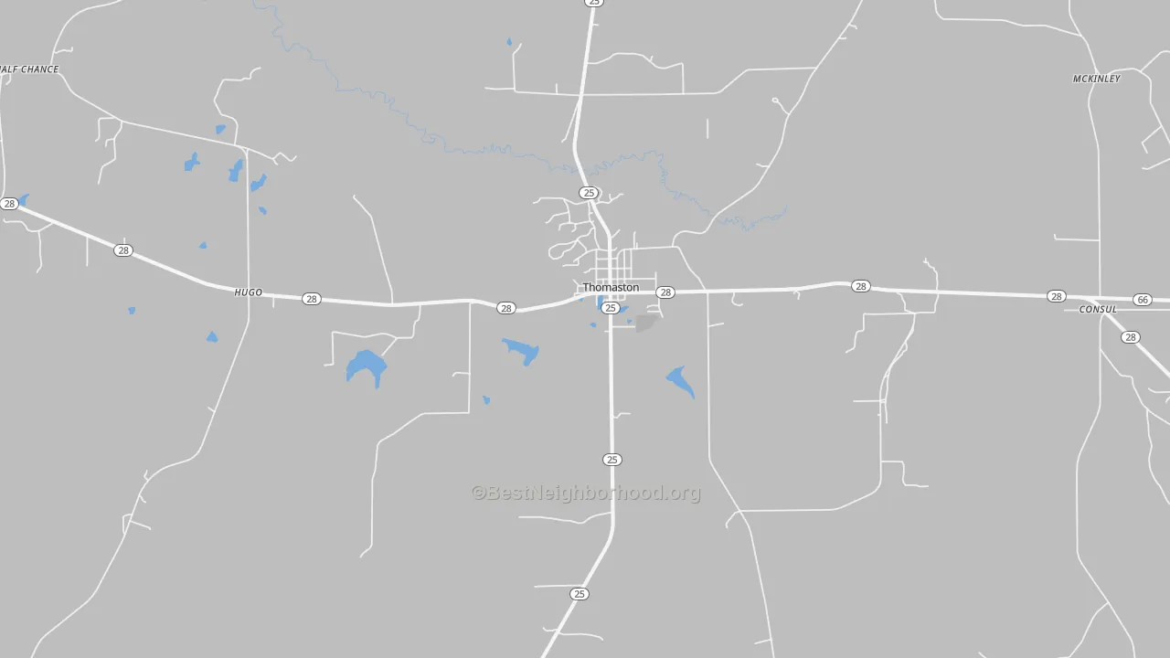Transit Grade map of Thomaston, AL
