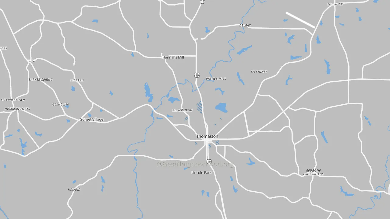 Transit Grade map of Thomaston, GA