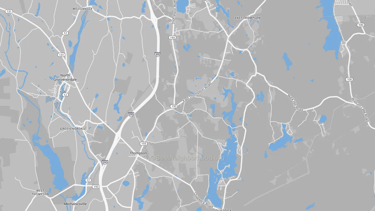 Transit Grade map of Thompson, CT