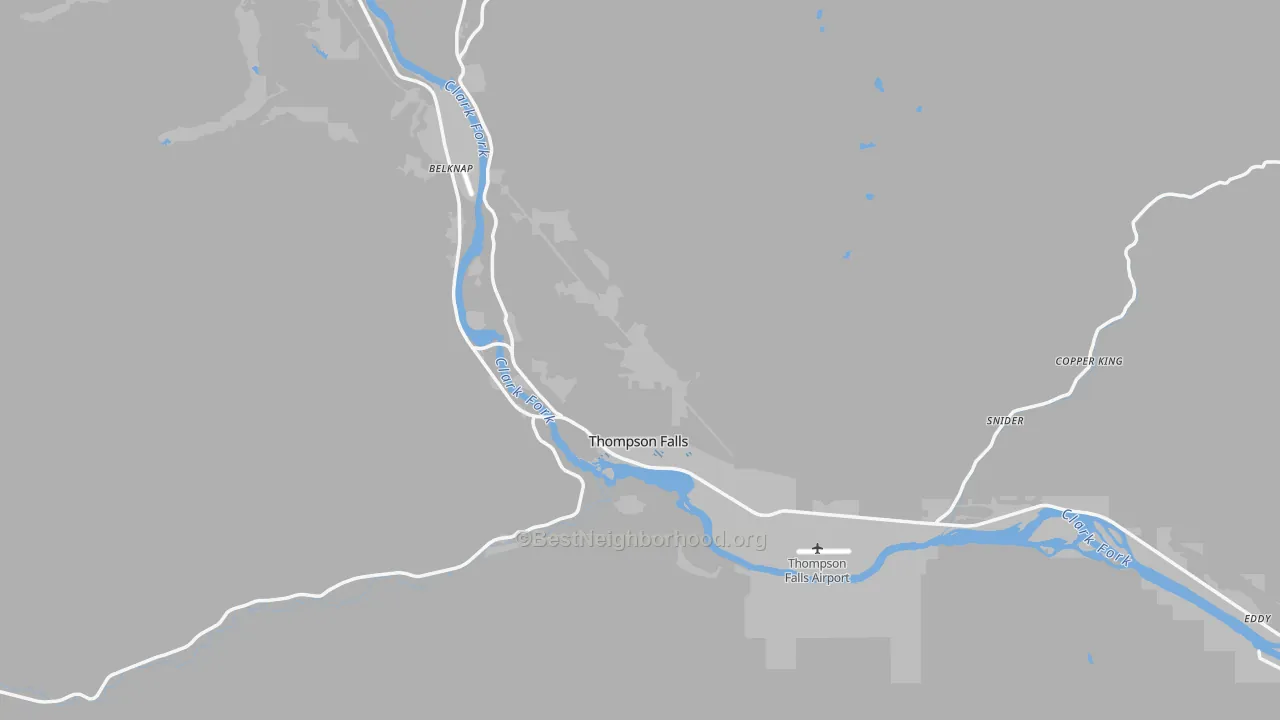 Transit Grade map of Thompson Falls, MT