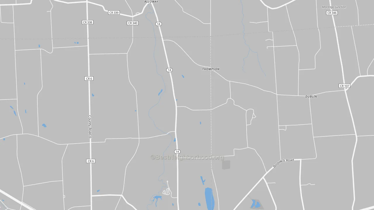 Transit Grade map of Thompson, NY