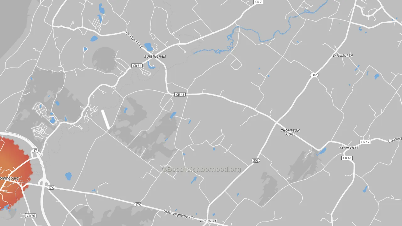 Transit Grade map of Thompson Ridge, NY