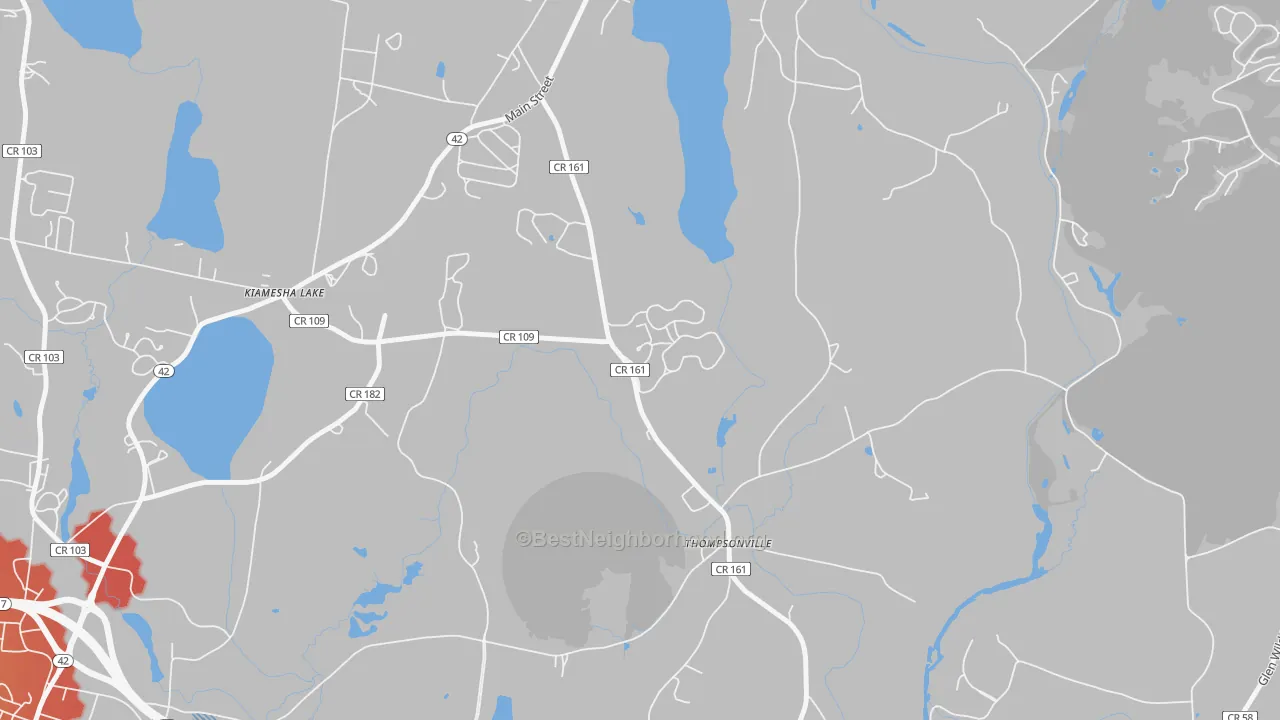 Transit Grade map of Thompsonville, NY