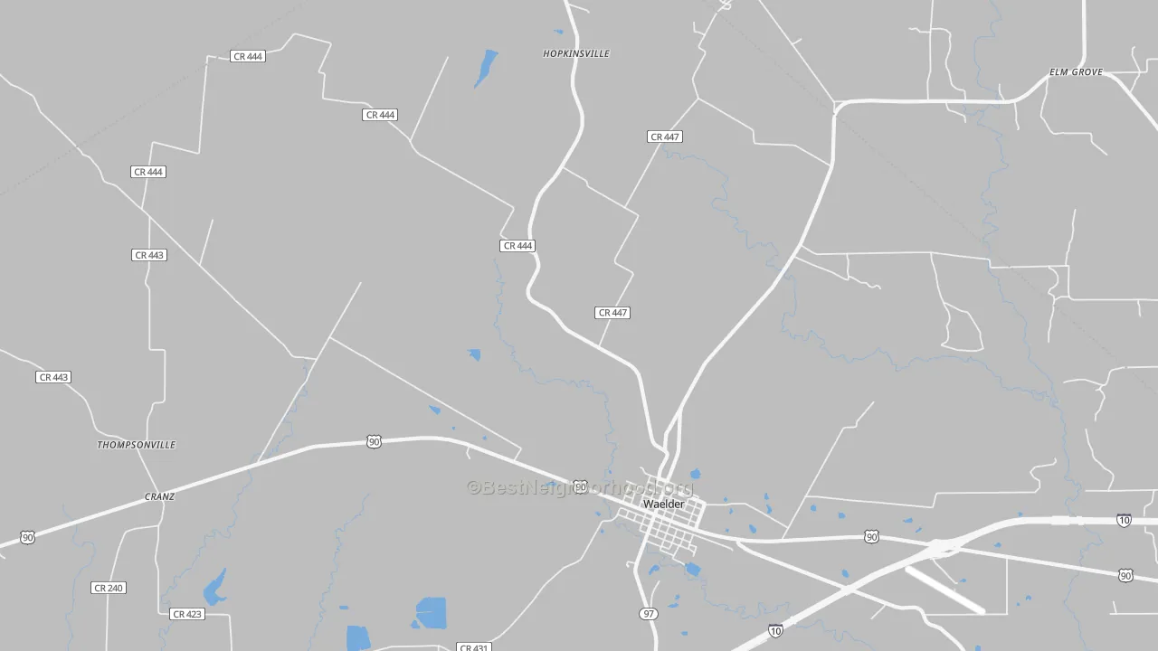 Transit Grade map of Thompsonville, TX