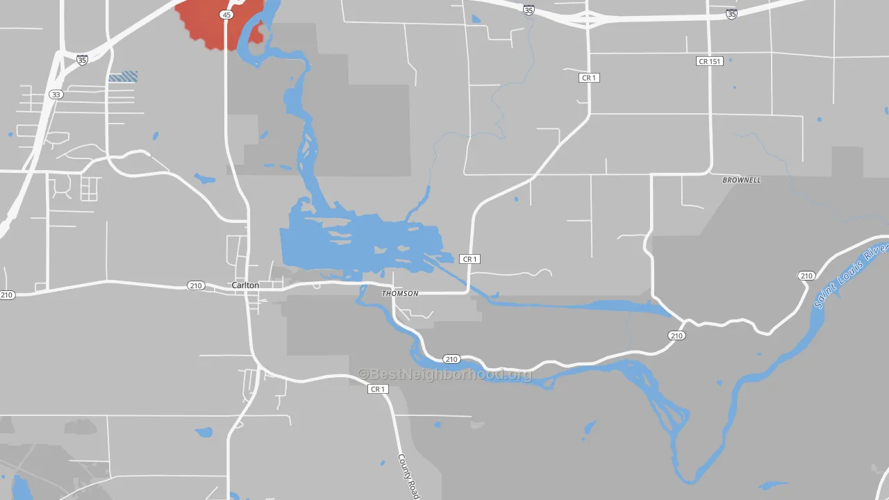 Transit Grade map of Thomson, MN