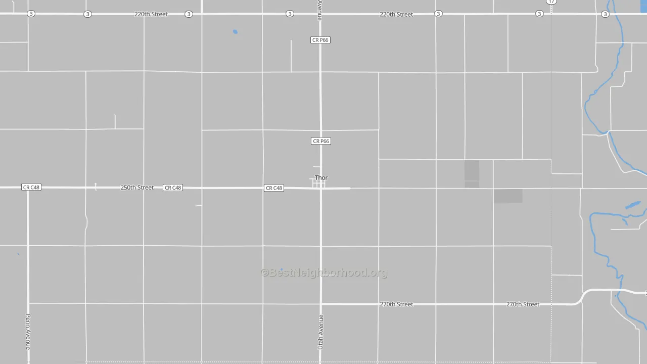 Transit Grade map of Thor, IA