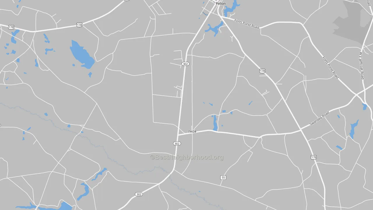 Transit Grade map of Thor, SC