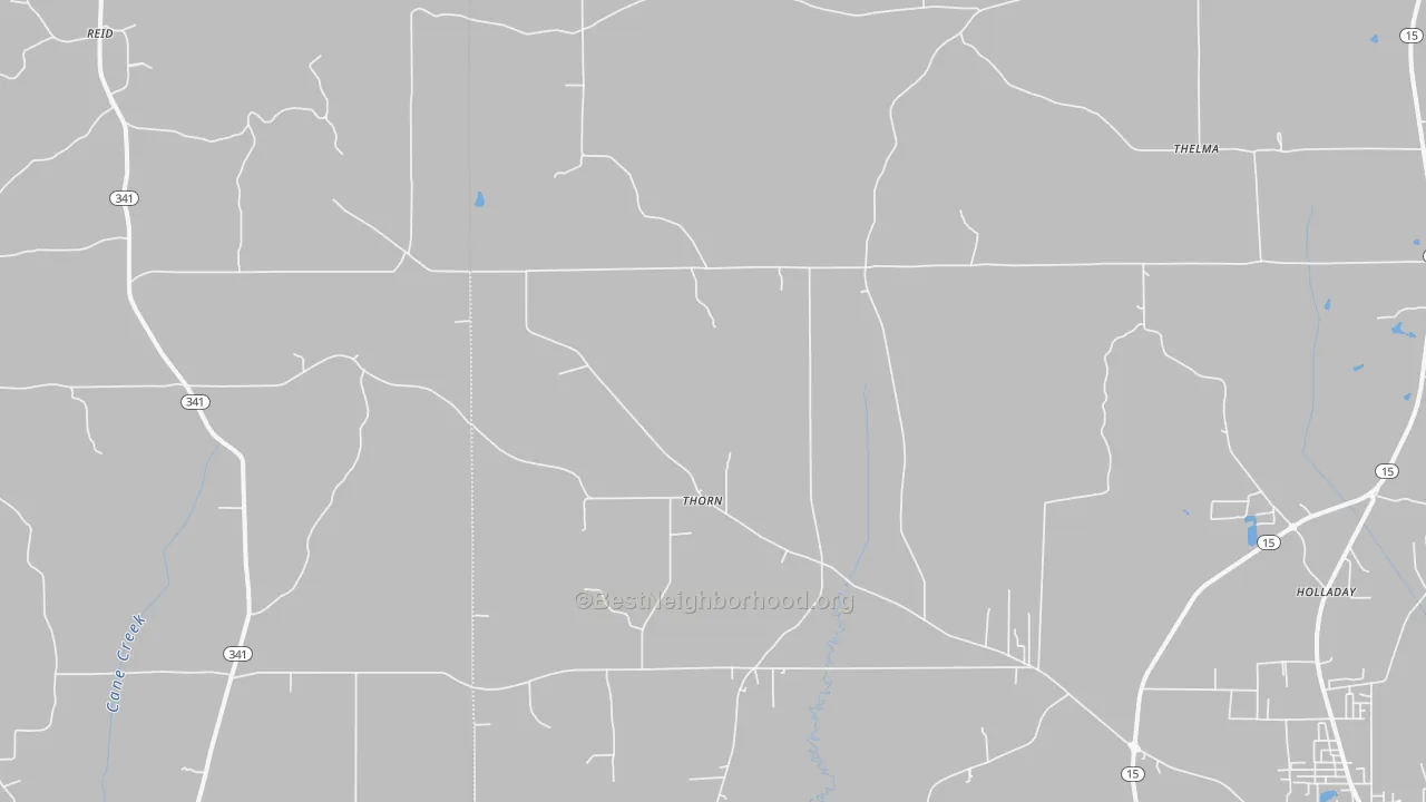 Transit Grade map of Thorn, MS