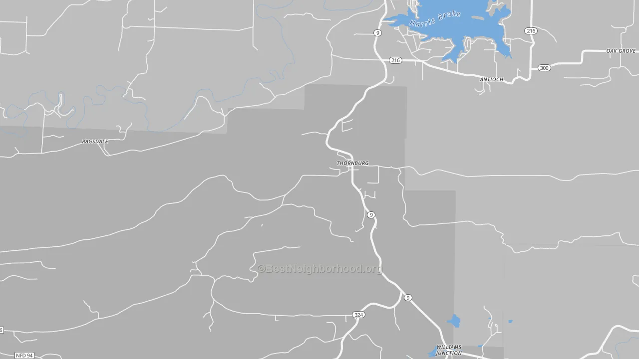 Transit Grade map of Thornburg, AR