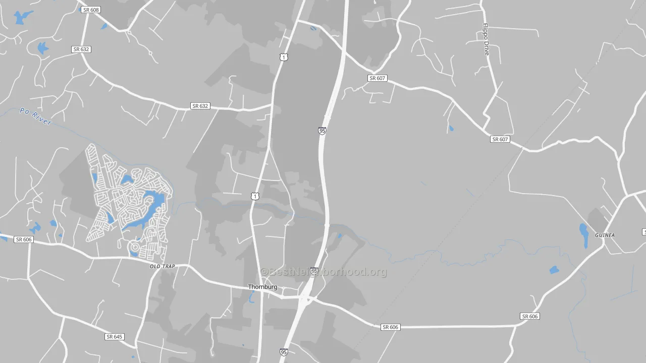 Transit Grade map of Thornburg, VA