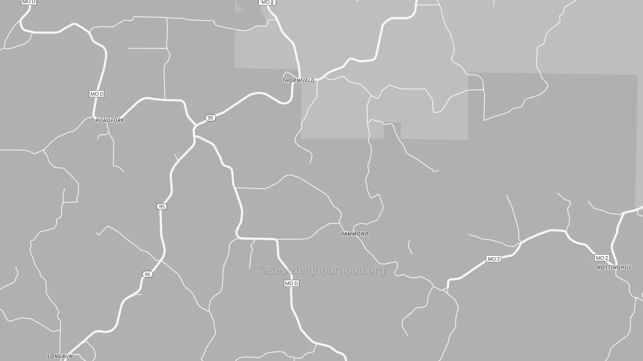 Transit Grade map of Thornfield, MO