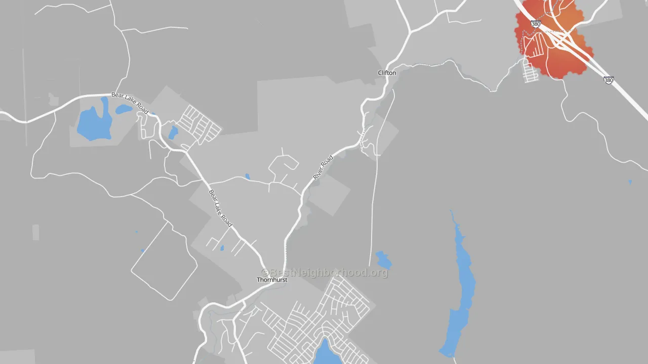 Transit Grade map of Thornhurst, PA