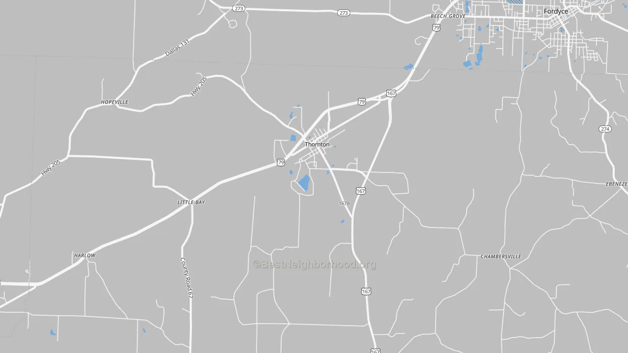 Transit Grade map of Thornton, AR