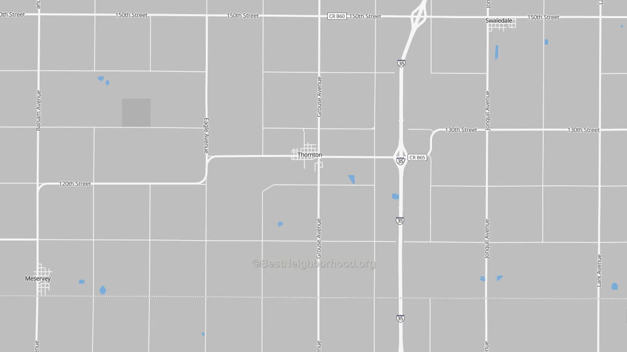 Transit Grade map of Thornton, IA