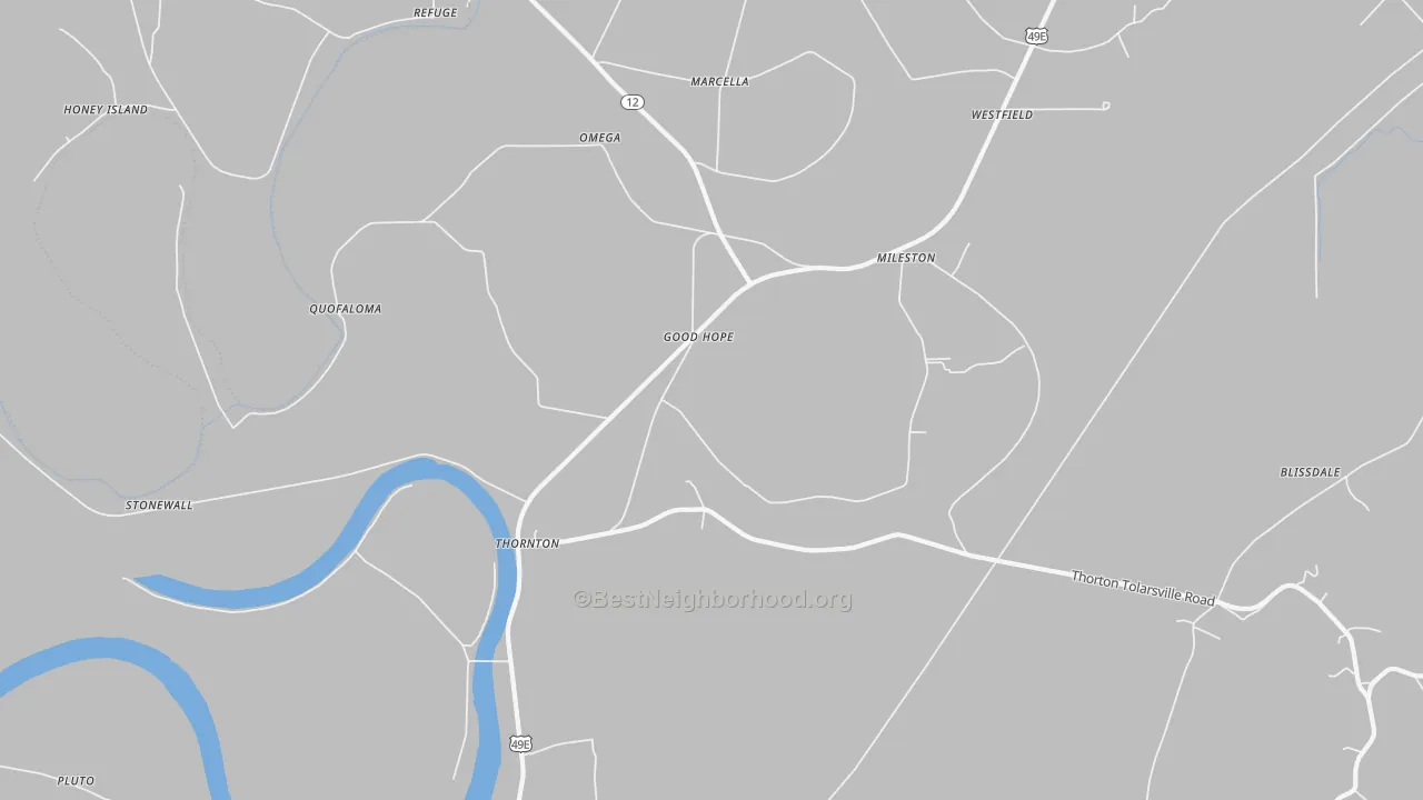 Transit Grade map of Thornton, MS