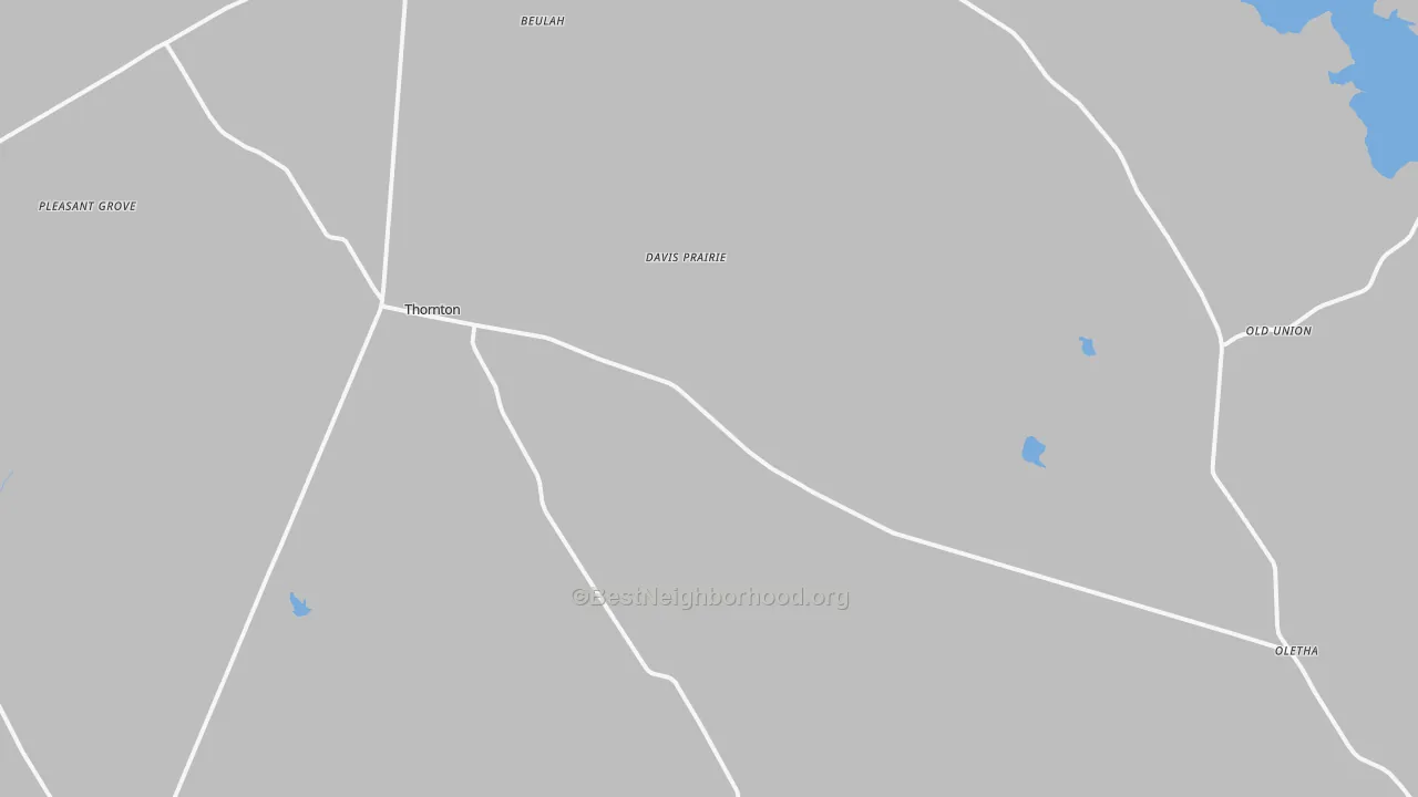 Transit Grade map of Thornton, TX