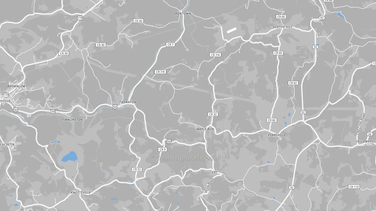 Transit Grade map of Thornton, WV