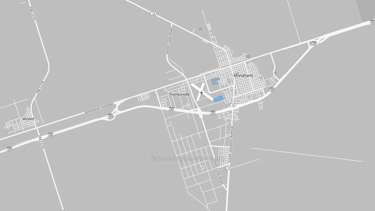 Transit Grade map of Thorntonville, TX