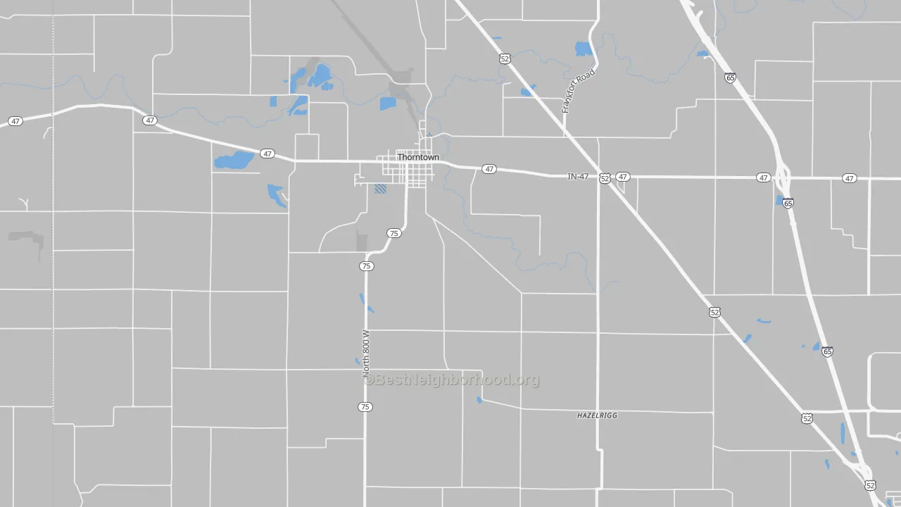 Transit Grade map of Thorntown, IN