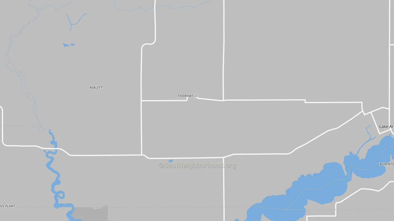 Transit Grade map of Thornwell, LA