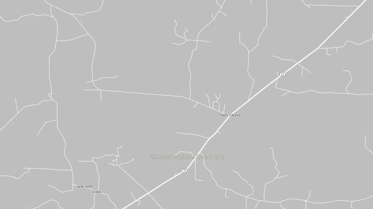 Transit Grade map of Three Creeks, AR