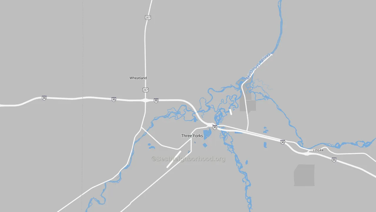 Transit Grade map of Three Forks, MT
