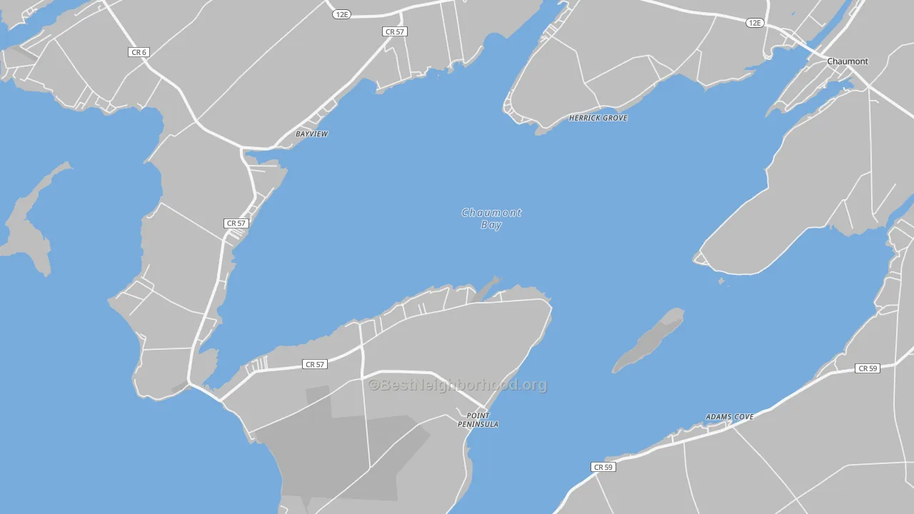 Transit Grade map of Three Mile Bay, NY