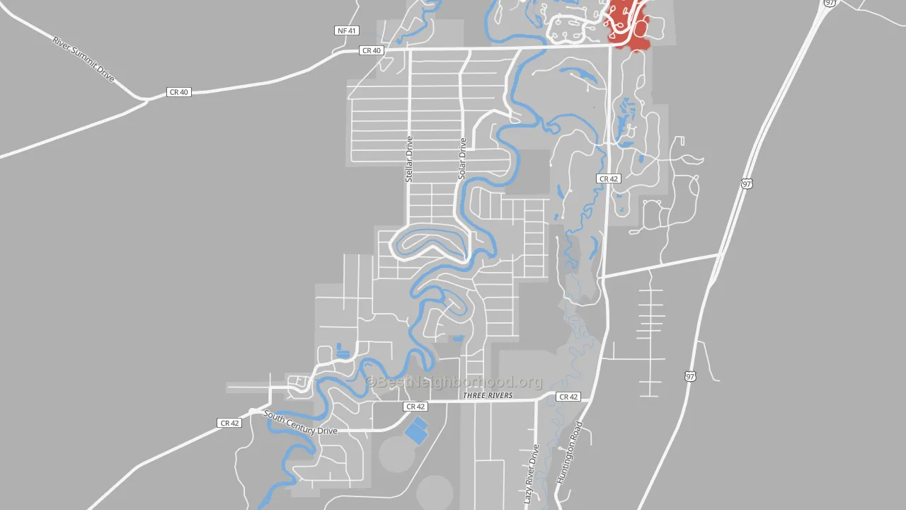 Transit Grade map of Three Rivers, OR