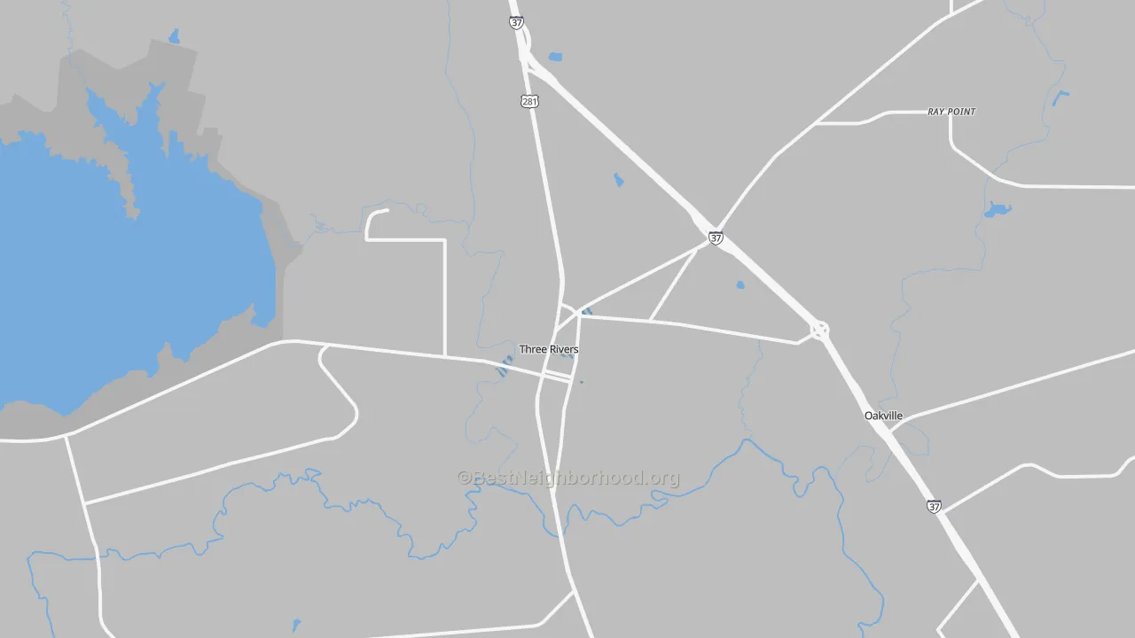 Transit Grade map of Three Rivers, TX