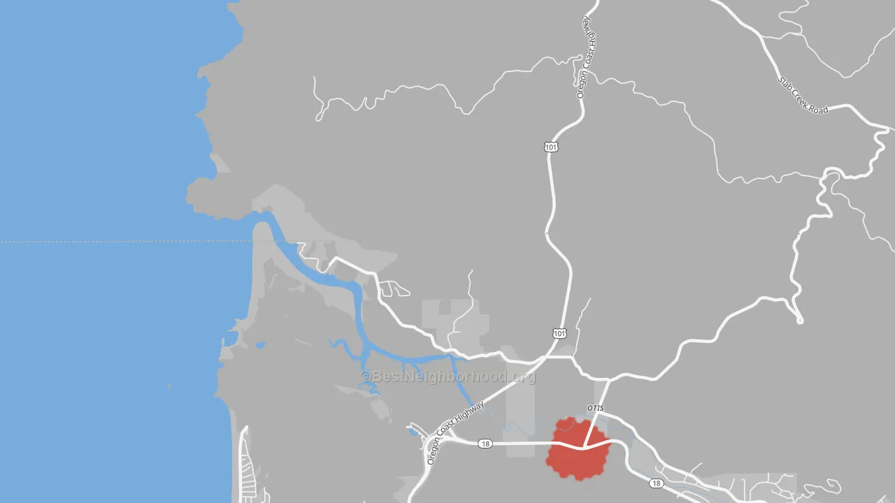 Transit Grade map of Three Rocks, OR