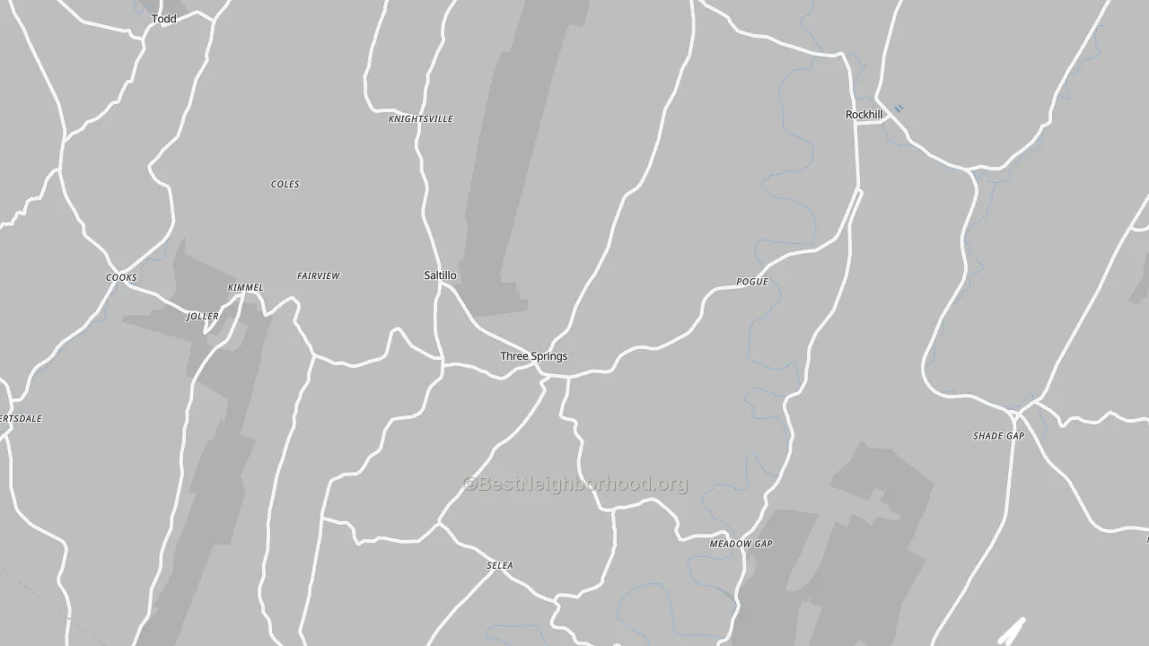 Transit Grade map of Three Springs, PA
