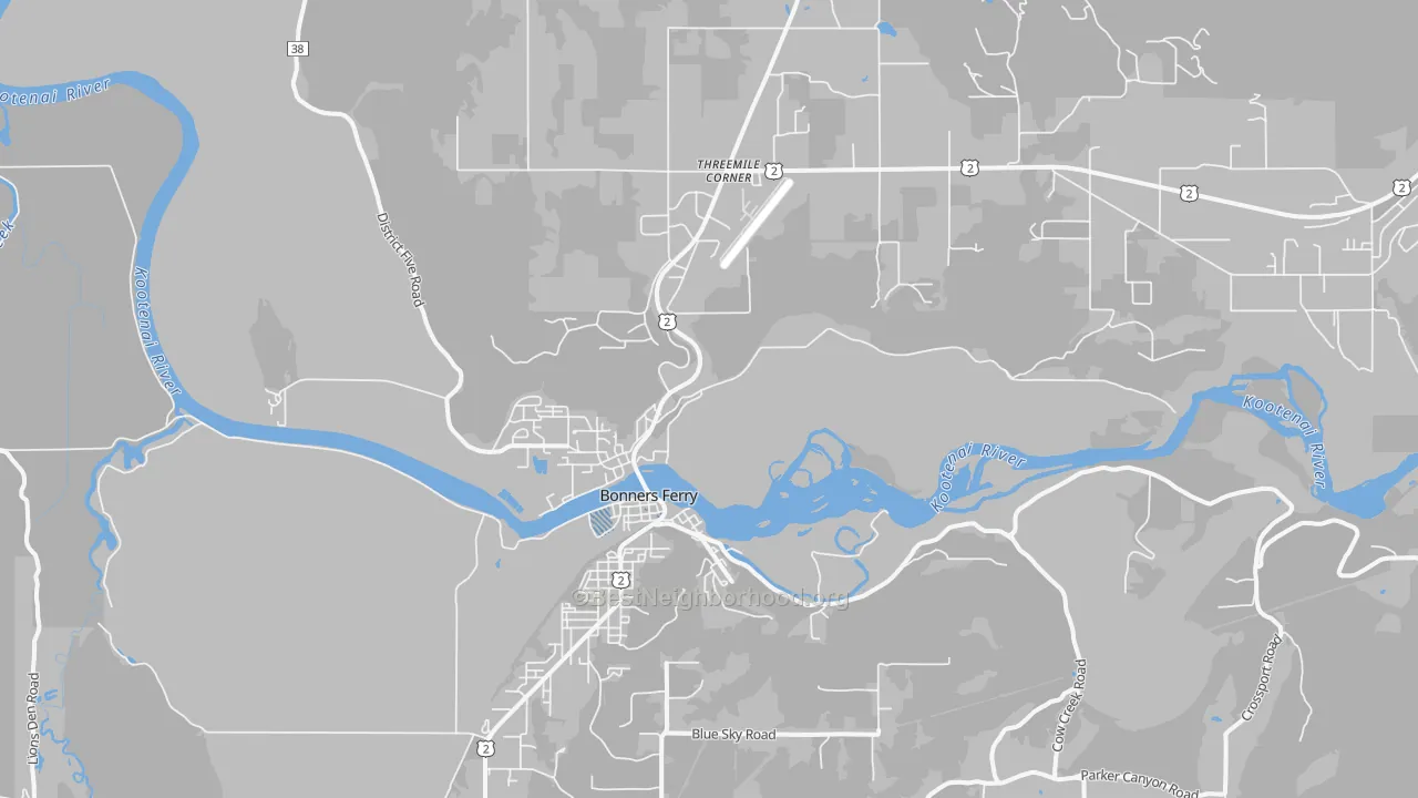 Transit Grade map of Threemile Corner, ID