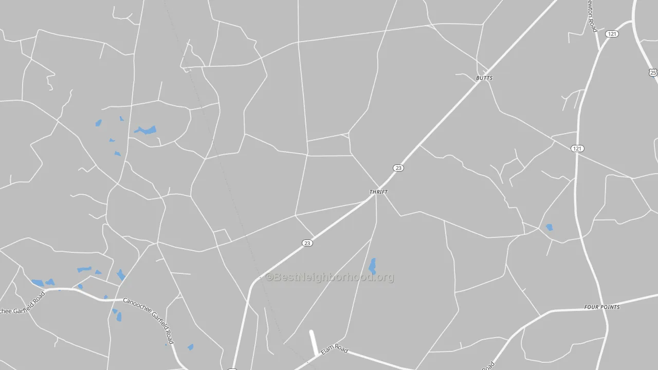 Transit Grade map of Thrift, GA