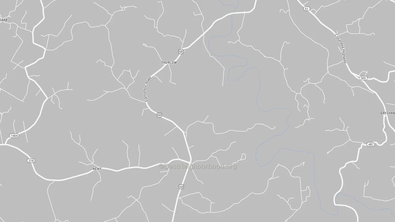 Transit Grade map of Thurlow, KY