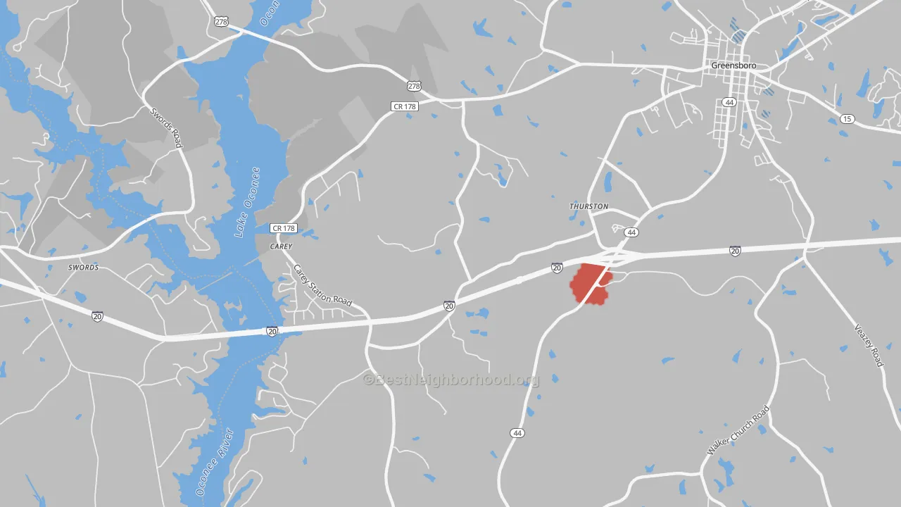 Transit Grade map of Thurston, GA