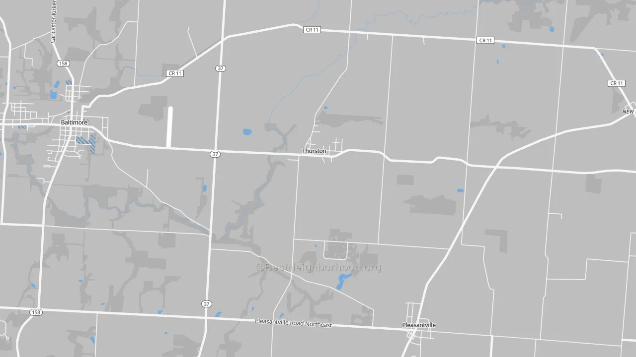 Transit Grade map of Thurston, OH