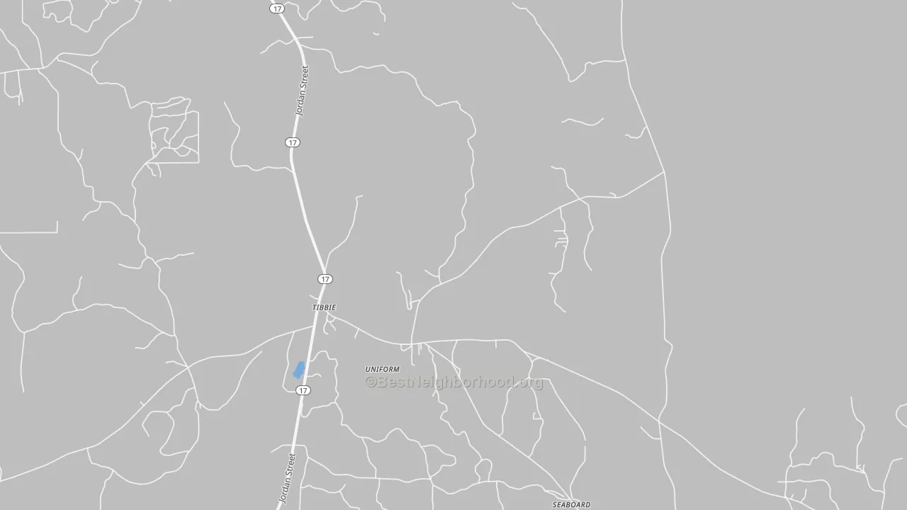 Transit Grade map of Tibbie, AL