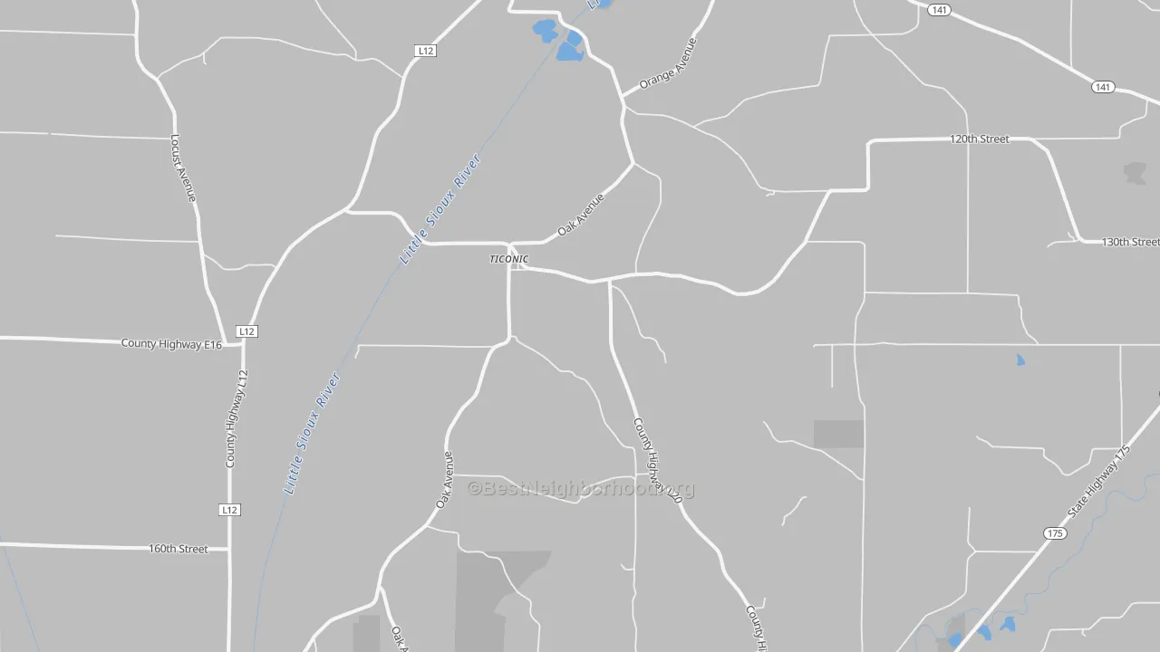 Transit Grade map of Ticonic, IA