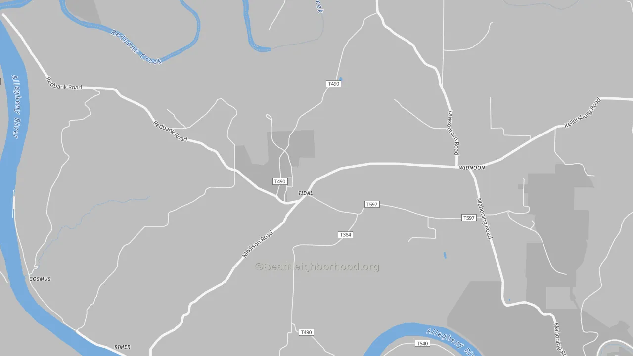 Transit Grade map of Tidal, PA