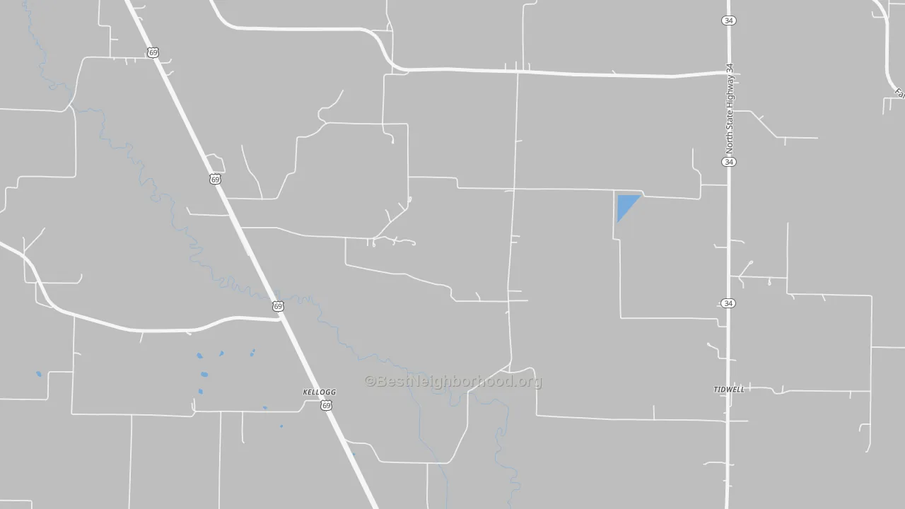 Transit Grade map of Tidwell, TX