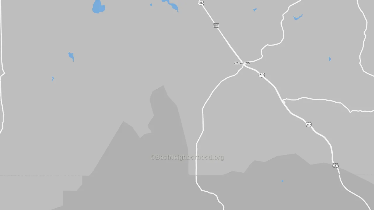 Transit Grade map of Tie Siding, WY