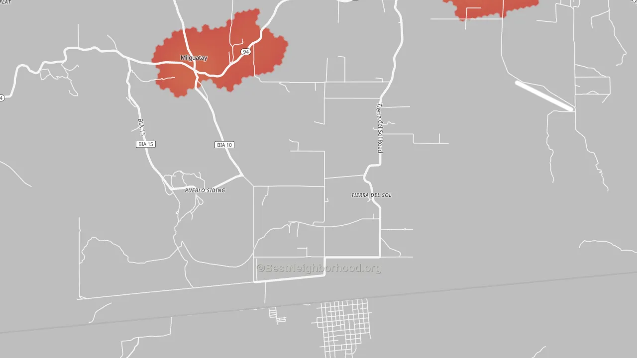 Transit Grade map of Tierra del Sol, CA