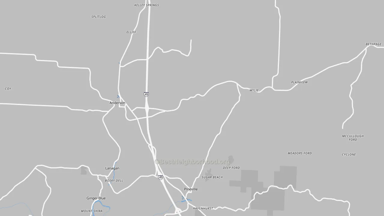 Transit Grade map of Tiff City, MO