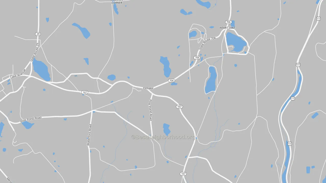 Transit Grade map of Tiffany, PA
